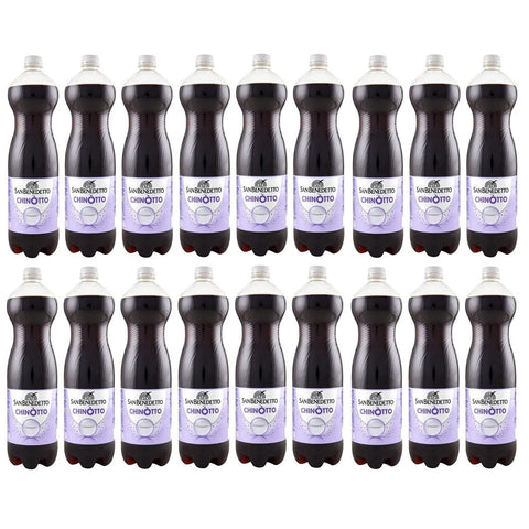 San Benedetto Chinotto Kohlensäurehaltiges Getränk, alkoholfreies Erfrischungsgetränk, Einweg - PET - Flasche 1, 5Lt 18x inkl. Italian Gourmet Polpa di Pomodoro 400g Dose Original italienisch