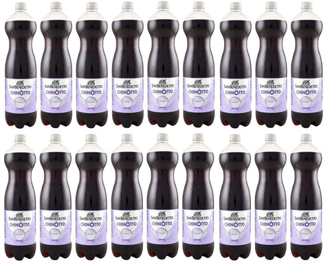 Italian Gourmet E.R. Limonade 18x San Benedetto Chinotto Kohlensäurehaltiges Getränk, alkoholfreies Erfrischungsgetränk, Einweg-PET-Flasche 1,5Lt + Italian Gourmet Polpa di Pomodoro 400g Dose