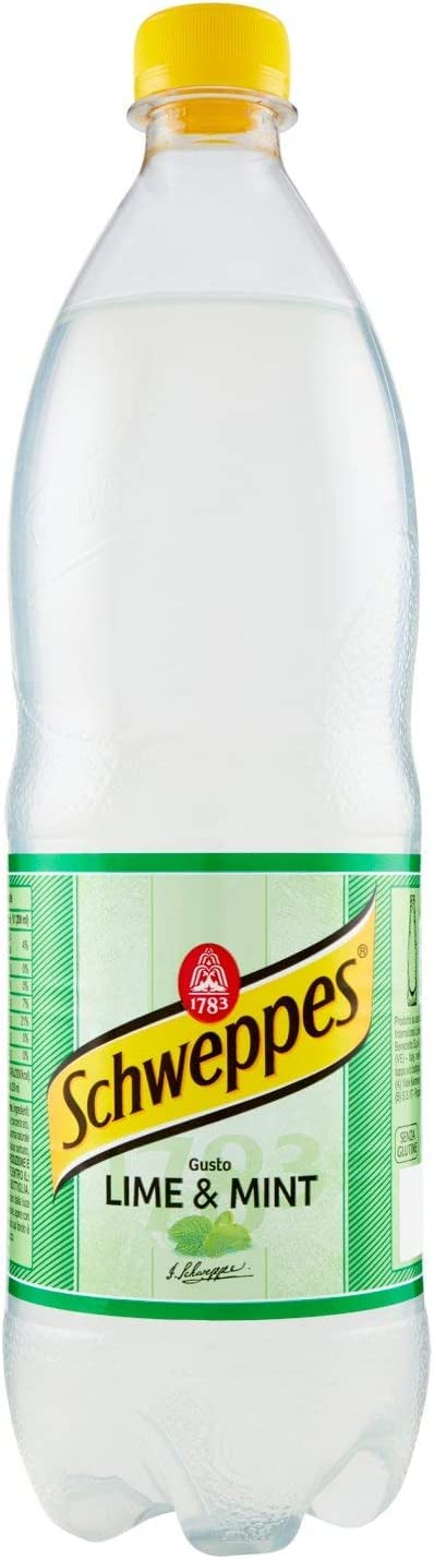 Schweppes Lime & Mint kohlensäurehaltiges Getränk mit Limettensaft PET 1Lt 6x Original italienisch