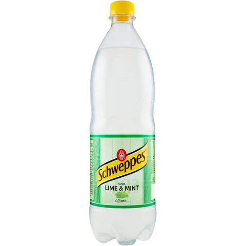 Schweppes Lime & Mint kohlensäurehaltiges Getränk mit Limettensaft PET 1Lt 6x Original italienisch