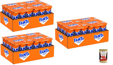 Italian Gourmet E.R. Limonade Fanta Zero Zuccheri Gusto Arancia, mit italienischem Orangensaft, ohne Zuckerzusatz und Konservierungsstoffe, Dose, erfrischender Geschmack, 72 x 330 ml + Italian Gourmet polpa 400g 8032804040014