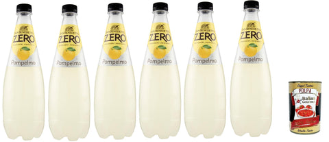 San Benedetto Pompelmo Zero PET ohne Zucker 6x 0,, Grapefruit, Limonade orange ohne Zucker, soft drink sugarfree 75l inkl. Italian Gourmet polpa 400g Original italienisch