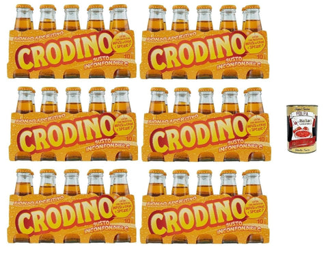 Italian Gourmet E.R. Limonade San pellegrino Crodino Aperitif ohne Alkohol bitter aus italien 60x 100 ml + Italian Gourmet polpa 400g 8032804040014