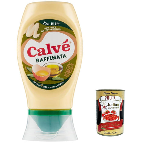 Calvè Calvé Maionese Raffinata Zusatz von nativem Olivenöl extra, ideal zu Fleisch und Gemüse 12x250ml Original italienisch Sauce