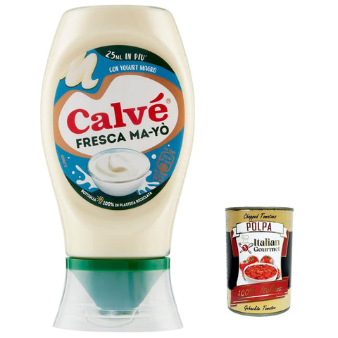 Calvè Calvé Maionese Fresca Ma Yò Mayonnaise mit fettarmem Joghurt und 55 % weniger Fett*, ideal für Reissalate 3x Original italienisch Sauce