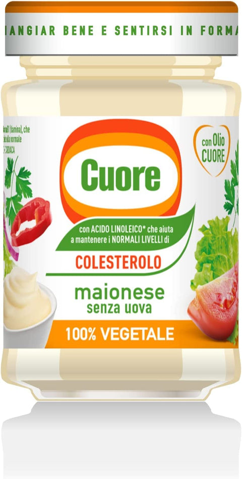 Italian Gourmet E.R. Mayonnaise 3x Cuore Maionese Mayonnaise Vegetale Sauce ohne Eier 100% Vegetarisch mit öl Cuore 180g 80744818