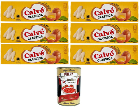 Calvé Calve Klassik Mayonnaise mayonaise Soße Sauce Mayo Imbiss Fritten 6x 150ml inkl. Italian Gourmet polpa 400gr Original italienisch
