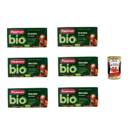 Italian Gourmet E.R. Menüs Plasmon Omogeneizzato di Manzo, Rindfleisch homogenisiert 6x (2x80g) + Italian Gourmet polpa 400gr 8032804040014