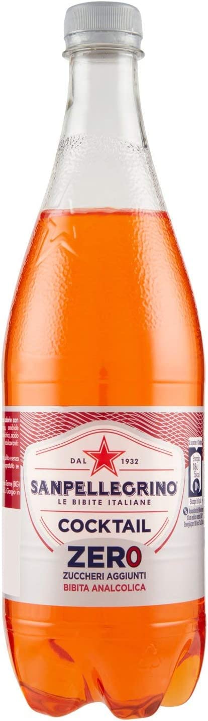 San Pellegrino cocktail zero Ingwer Zero PET ohne Zucker 0, Aperitivo Softdrink ohne Alkohol ohne Zucker 12x 75l Original italienisch