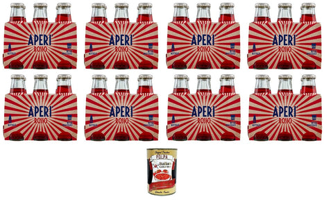 Italian Gourmet E.R. Mischgetränke & Cocktails Spumador Aperi'- Aperitivo analcolico rosso Roter alkoholfreier Aperitif 48 x 100ml + Italian Gourmet polpa 400g 8032804040014