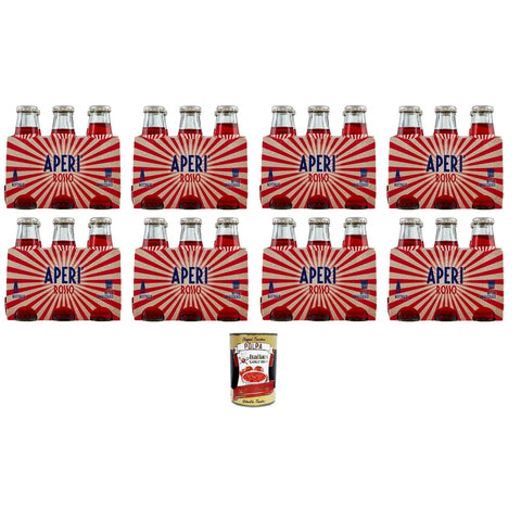 Lurisia Spumador Aperi' - Aperitivo analcolico rosso Roter alkoholfreier Aperitif 48 x 100ml inkl. Italian Gourmet polpa 400g Original italienisch