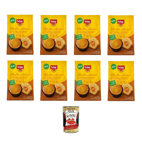 Schar Muffin Apricot con confettura di albicocca 250gr, glutenfreie Aprikosenmuffins 8x250gr Original italienisch inkl. Italian Gourmet Polpa 400g