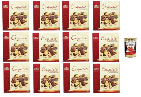 Italian Gourmet E.R. Mürbekekse Lambertz Exquisit Gebäckmischung, Auswahl an Keksen,12x 200 g +Italian Gourmet polpa 400g 8032804040014
