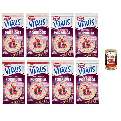 C.Vitalis Porridge mit Haferflocken und leckeren roten Früchten 8x53g inkl. Italian Gourmet polpa 400g Original italienisch