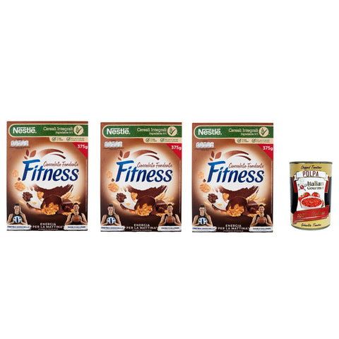 Nestle Nestlé FITNESS Cioccolato Fondente, Dunkle Schokolade 3x375g Original italienisch Getränk