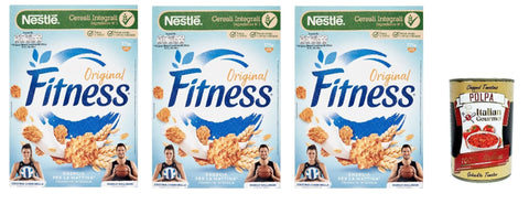 Nestle Nestlé Fitness Original italienisch Cerealien Vollkorn Weizen und Haferflocken 3x 375g italienisch inkl. Italian Gourmet Polpa 400g