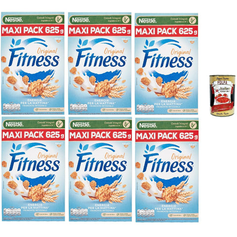 Nestle Nestlé Fitness Integrali, Cerealien Vollkorn Weizen und Haferflocken 6x 625g inkl. Italian Gourmet polpa 400g Original italienisch