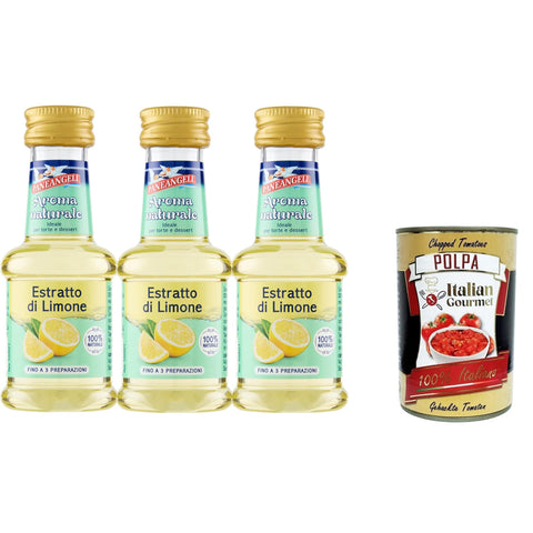 Paneangeli 100 % natürlicher Zitronenextrakt, natürliches Lebensmittelaroma 3x35ml Original italienisch Gebäck