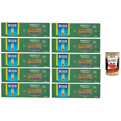 De Cecco Spaghetti Nr. 12 mit Spinat 10x500g Original italienisch Pasta