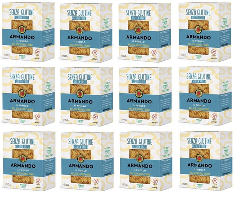 Italian Gourmet E.R. Nudelgerichte 12x Armando, Il Fusillo, glutenfreie Mehrkornnudeln mit Mais, braunem Reis und Quinoa - + Italian Gourmet pelati 400gr 8005709209541