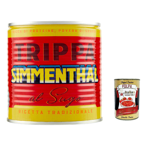 Simmenthal Trippa al sugo, Kaldaunen Kutteln Fleisch in dose tripe italien 3x 420 g inkl. Italian Gourmet polpa 400g Original italienisch