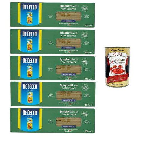 De Cecco Spaghetti Nr. 12 mit Spinat 5x500g Original italienisch Pasta