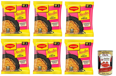Italian Gourmet E.R. Nudelgerichte 6x Maggi Nudeln mit Hühnergeschmack, 71g+ Italitan Gourmet polpa 400g 8445290378682