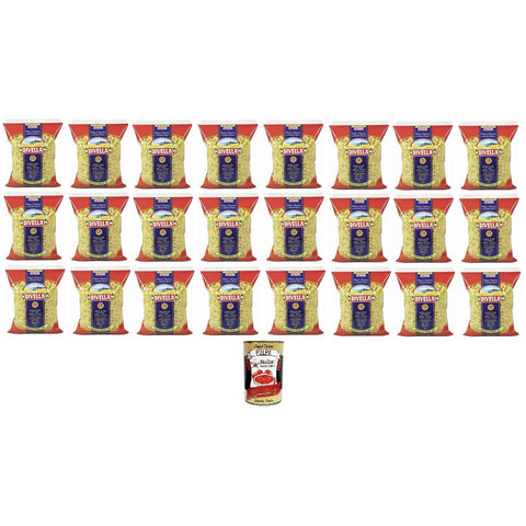 Divella Chifferini Rigati N°47 Hartweizengrieß Pasta Italienische Nudeln 24x500g Packung Original italienisch inkl. Italian Gourmet Polpa di Pomodoro 400g