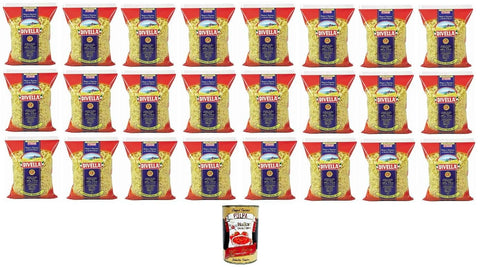 Italian Gourmet E.R. Nudelgerichte Divella Chifferini Rigati N°47 Hartweizengrieß Pasta Italienische Nudeln 24x500g Packung + Italian Gourmet Polpa di Pomodoro 400g 8005121000474