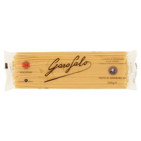 Garofalo Bucatini N° 14 Neapolitanische Hartweizengrieß Packung mit Längliche Pasta IGP 10x 500g inkl. Italian Gourmet polpa 400g Original italienisch