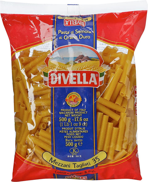 Italian Gourmet E.R. Nudeln & Pasta 10x Divella Mezzani Tagliati N. 35 Hartweizengrieß Pasta Italienische Nudeln 500g Packung + Italian Gourmet Polpa di Pomodoro 400g Dose 8005121000030