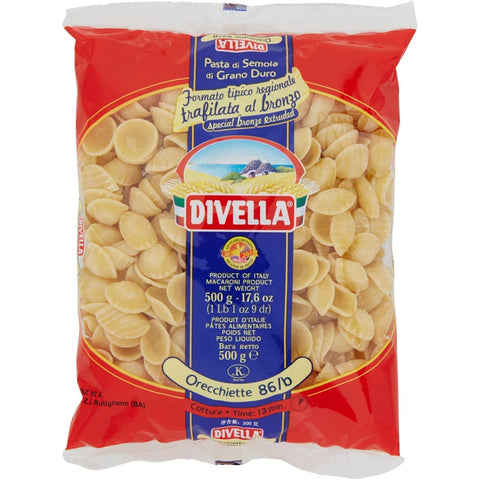 Divella Orecchiette N. 86/P Hartweizengrieß Pasta Italienische Nudeln Packung 10x 500g inkl. Italian Gourmet Polpa di Pomodoro 400g Dose Original italienisch