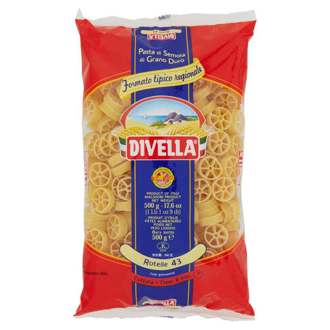 Divella Rotelle N. 43 Hartweizengrieß Pasta Italienische Nudeln Packung 10x 500g inkl. Italian Gourmet Polpa di Pomodoro 400g Dose Original italienisch