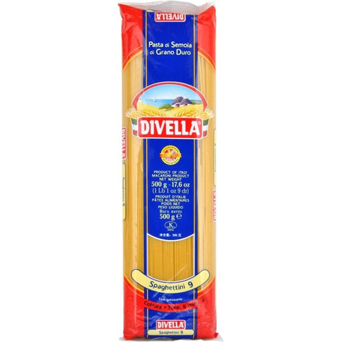 Italian Gourmet E.R. Nudeln & Pasta 10x Divella Spaghettini N. 9 Hartweizengrieß Pasta Italienische Nudeln 500g Packung + Italian Gourmet Polpa di Pomodoro 400g Dose 8005121000092