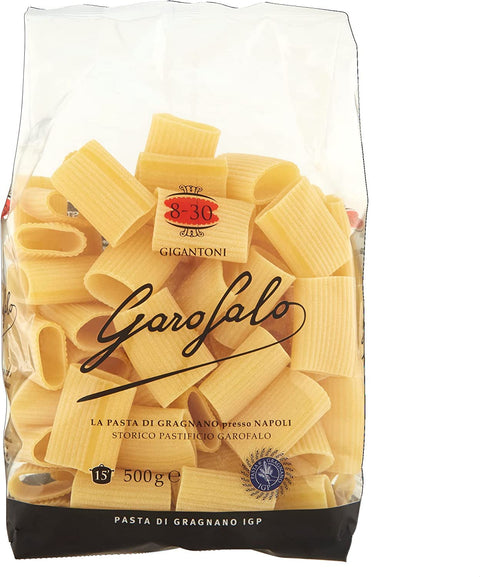 Italian Gourmet E.R. Nudeln & Pasta 10x Gigantoni N. 8-30 Neapolitanische Hartweizengrieß Packung mit 500g Pasta IGP + Italian Gourmet polpa 400g 8000139000300