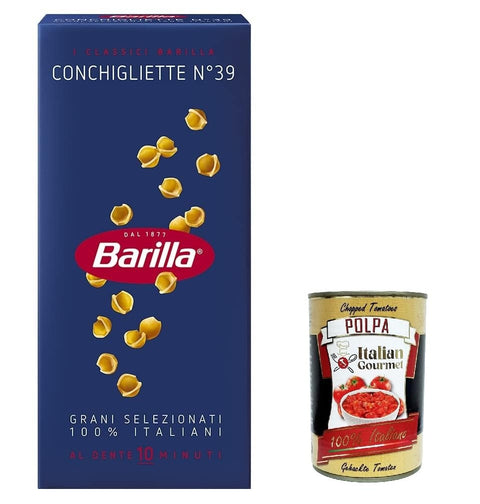 Italian Gourmet E.R. Nudeln & Pasta 10x Pasta Conchigliette Nr. 39 italienisch Nudeln 500 g pack + Italian gourmet polpa 400g 8076800315394