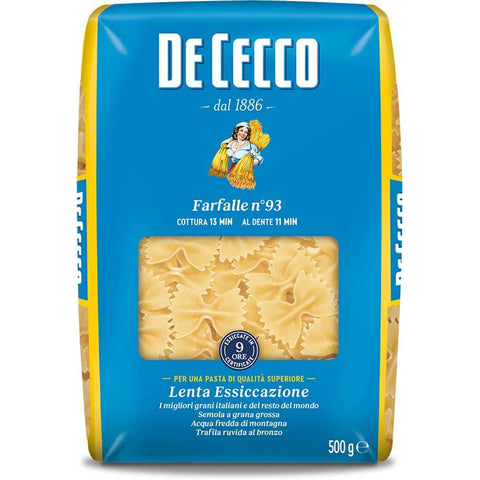 De Cecco Pasta 100% Farfalle n. 93 Nudeln 10x500g Original italienisch