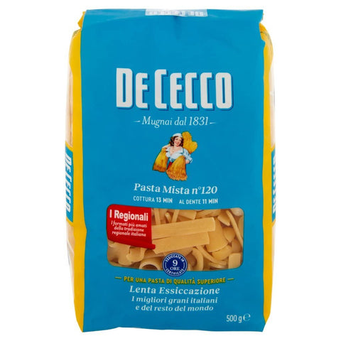 Italian Gourmet E.R. Nudeln & Pasta 10x Pasta De Cecco 100% Italienisch Pasta Mista N°120 Nudeln 500g + Italian Gourmet Polpa 400g 8001250121202