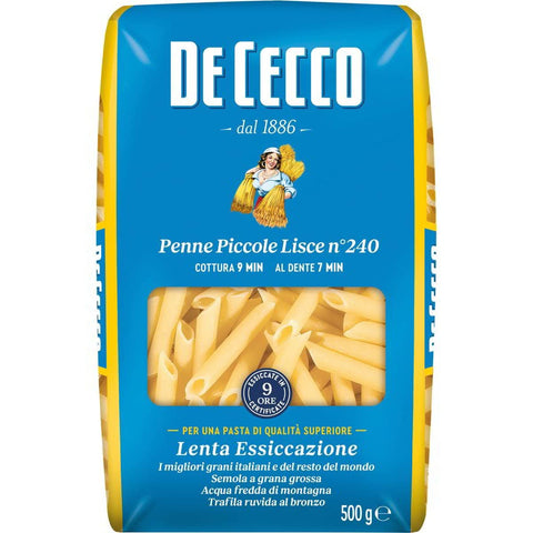 Italian Gourmet E.R. Nudeln & Pasta 10x Pasta De Cecco 100% Italienisch Penne Piccole Lisce N° 240 Nudeln 500g + Italian Gourmet Polpa 400g 8001250122407