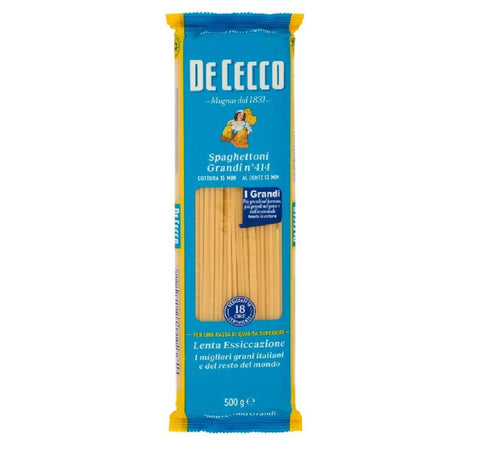 Italian Gourmet E.R. Nudeln & Pasta 10x Pasta De Cecco 100% Italienisch Spaghettoni Grandi N°414 Nudeln 500g + Italian Gourmet Polpa 400g 8001250013927
