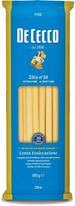 Italian Gourmet E.R. Nudeln & Pasta 10x Pasta De Cecco 100% Italienisch Zita N°18 Nudeln 500g + Italian Gourmet Polpa 400g 8001250120182