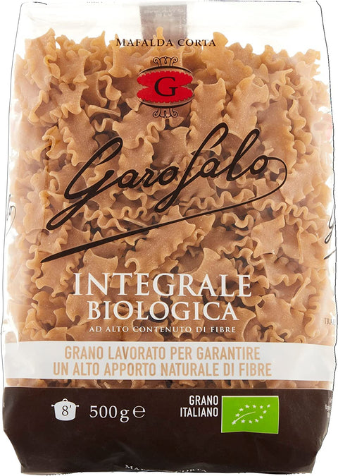Italian Gourmet E.R. Nudeln & Pasta 10x Pasta Integrale Mafalda corta Vollkorn-Hartweizen Bio-Produkt 500g + Italian Gourmet polpa 400g 8000139910630