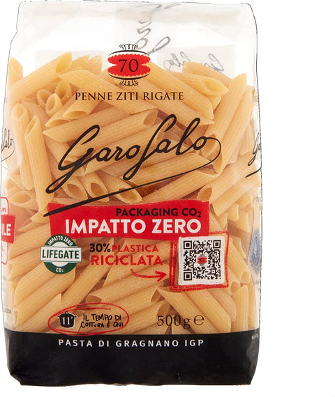 Italian Gourmet E.R. Nudeln & Pasta 10x Penne Ziti Rigate No. 70 Neapolitanische Hartweizengrieß Packung mit 500g Pasta IGP + Italian Gourmet polpa 400g 8000139007071