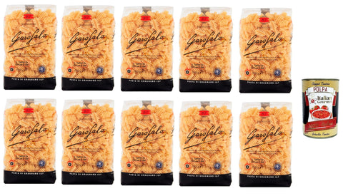Italian Gourmet E.R. Nudeln & Pasta 10x Radiatori No. 87 Neapolitanische Hartweizengrieß Packung mit 500g Pasta IGP + Italian Gourmet polpa 400g 8000139004872