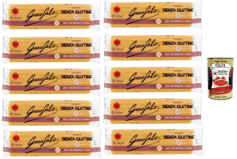 Italian Gourmet E.R. Nudeln & Pasta 10x Spaghetti 400 g Senza Glutine Glutin free, glutenfrei Pasta Noodles + Italian Gourmet Polpa 400 g 8000139929687