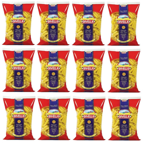 Italian Gourmet E.R. Nudeln & Pasta 12x Divella Elicoidali n°22 Hartweizengrieß Pasta Italienische Nudeln 500g Packung + Italian Gourmet Polpa di Pomodoro 400g Dose 8005121000221