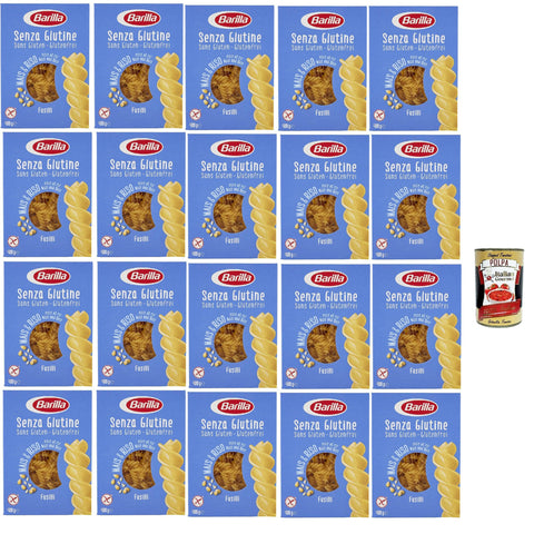 Barilla Fusilli 400g senza Glutine Glutenfrei pasta nudeln aus Reis und Mais 20x Original italienisch inkl. Italian Gourmet Polpa 400g