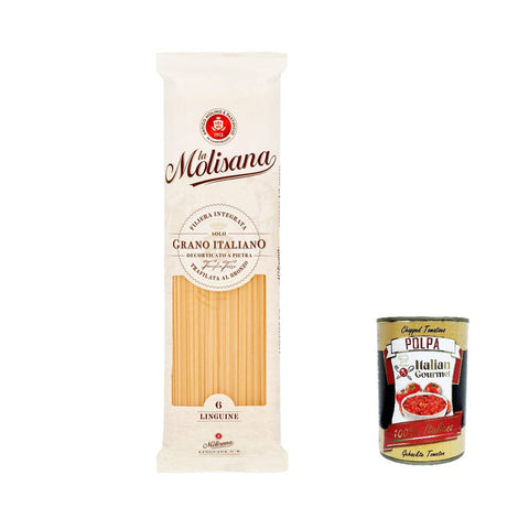 La Molisana Linguine N. 6 Pasta Lenta Lavorazione Teigwaren aus Hartweizengrieß Bronze Zeichnung 20x500g Original italienisch