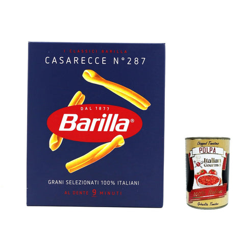 Barilla Pasta Casarecce Nr. 287 Nudeln pack 20x 500 g inkl. Italian Gourmet polpa 400g Original italienisch