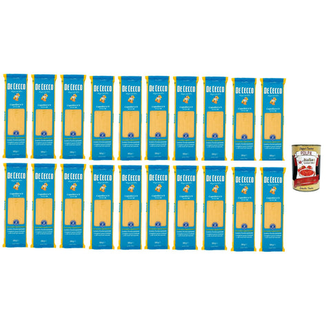 De Cecco Pasta 100% Italian Capellini n. 9 Noodles 500 g 20x Original italienisch inkl. Italian Gourmet Polpa 400 g